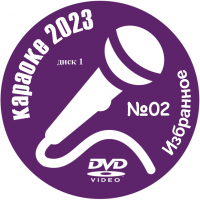 Караоке Избранное 2023 №02. Универсальный диск DVD Видео для любого DVD плеера. 100 песен. 2 диска. DVD-5. D-828