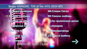 Караоке TOP of the HITs 2024 №03. Универсальный диск DVD Видео для любого DVD плеера. 50 песен. 1 диск. DVD-5. D-841